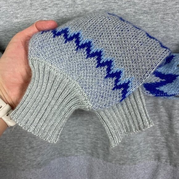 Anthropologie Knit Bohemian Sleeves‎ Demeter Stitch Sleeve Hoodie Grey Size XS - Picture 8 of 12